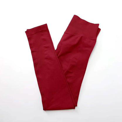 Impact Leggings Women Seamless Sports Yoga Pants Low Ribbed Band Gym Clothes Fitness Workout Wear Scrunch Bum Tights