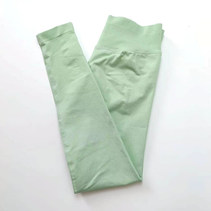 Impact Leggings Women Seamless Sports Yoga Pants Low Ribbed Band Gym Clothes Fitness Workout Wear Scrunch Bum Tights